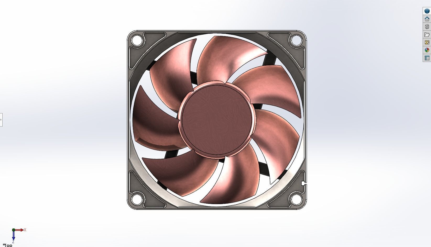 PC fan solidworks 3D model_2