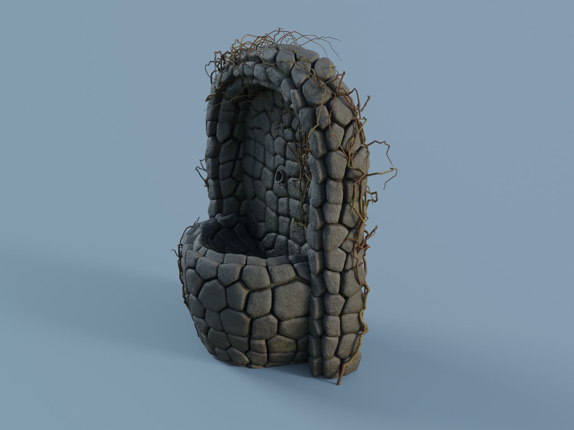 Wall Fountain 3D model_4
