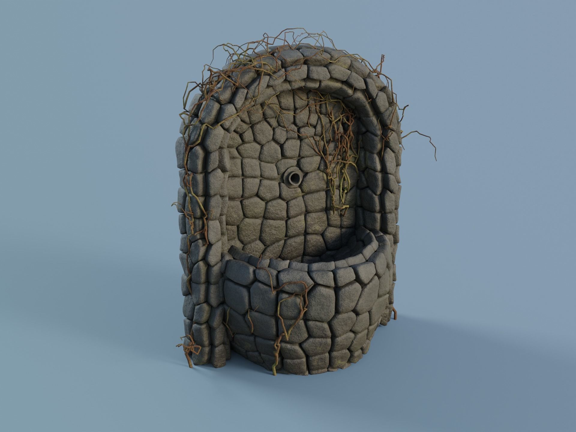 Wall Fountain 3D model_2