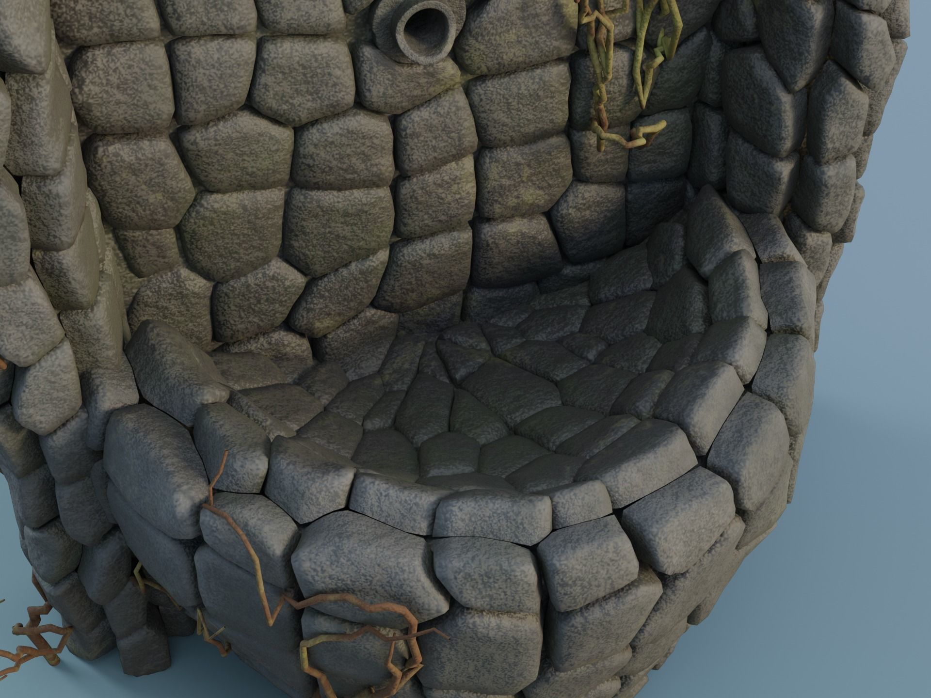 Wall Fountain 3D model_9