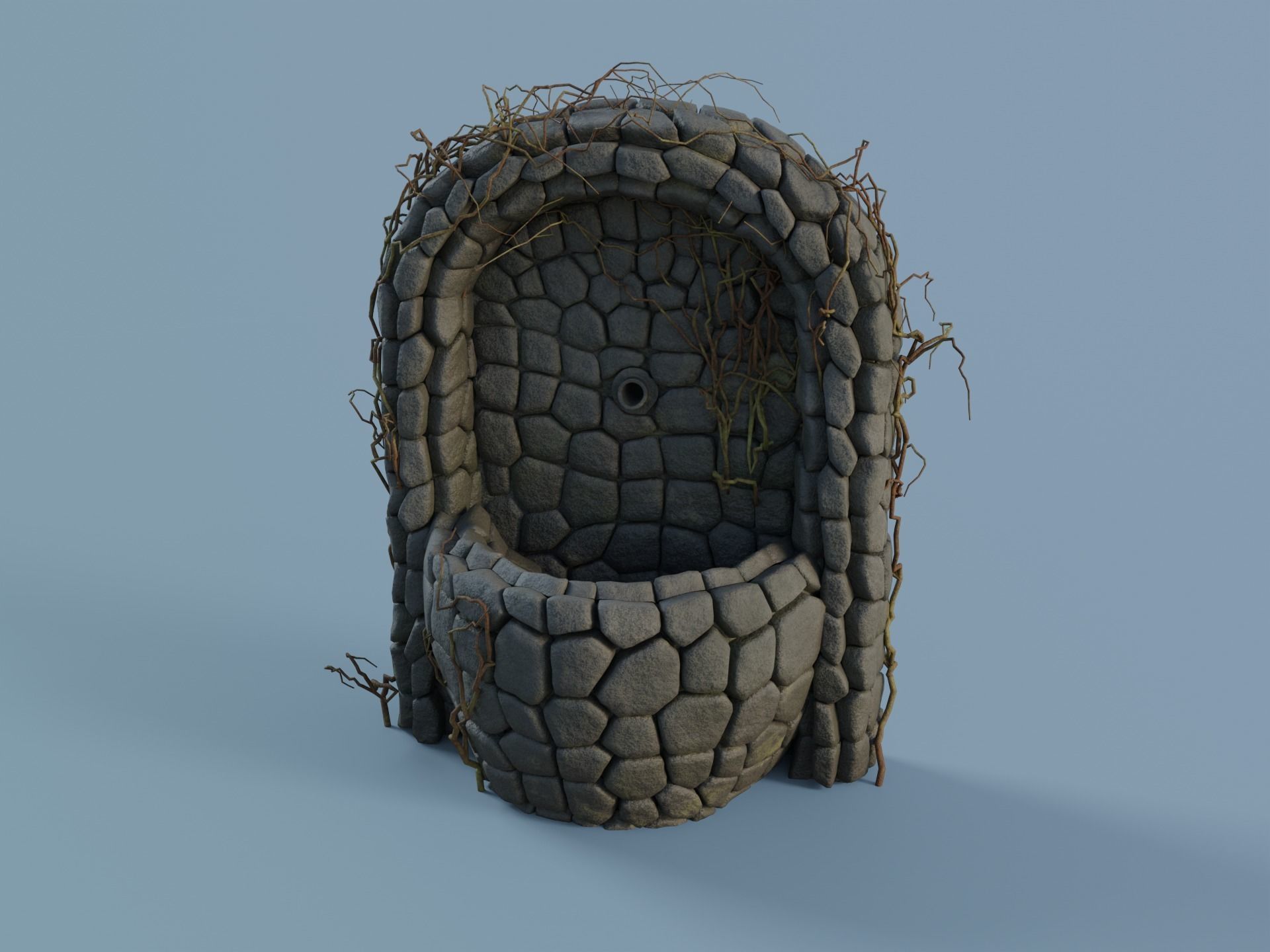 Wall Fountain 3D model_3