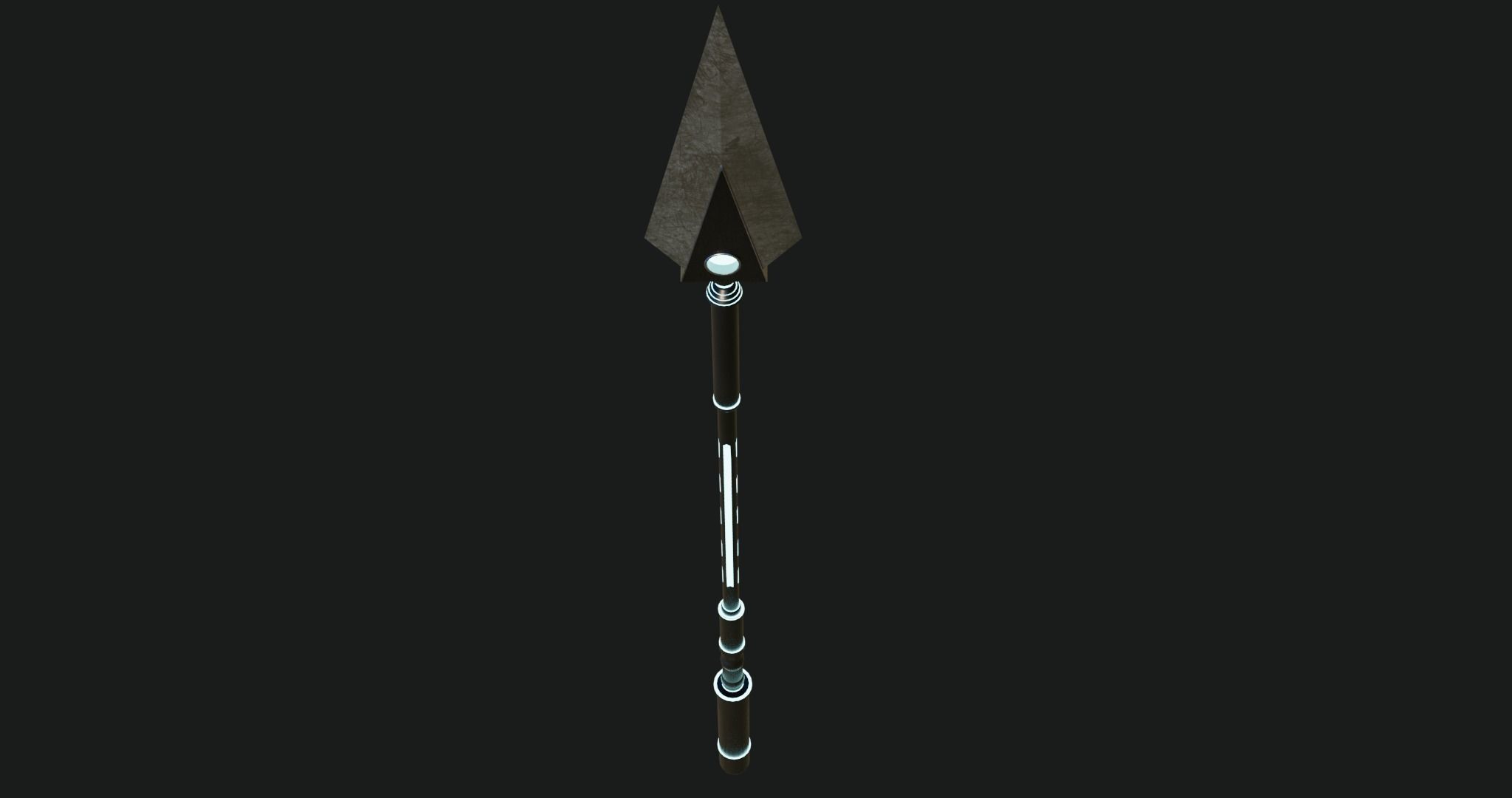 Fantasy Spear 06 Glow Game-Ready PBR Textures Included Low-poly 3D model_18