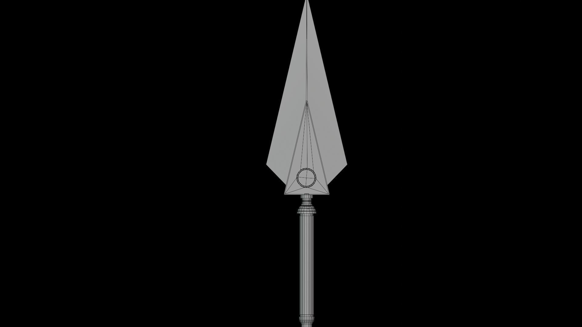 Fantasy Spear 06 Glow Game-Ready PBR Textures Included Low-poly 3D model_28