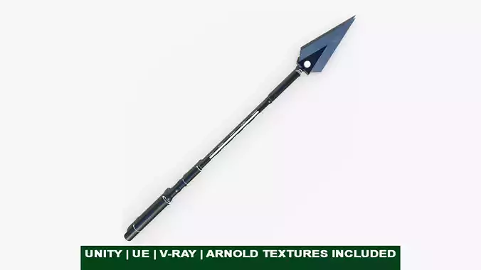Fantasy Spear 06 Glow Game-Ready PBR Textures Included Low-poly 3D model