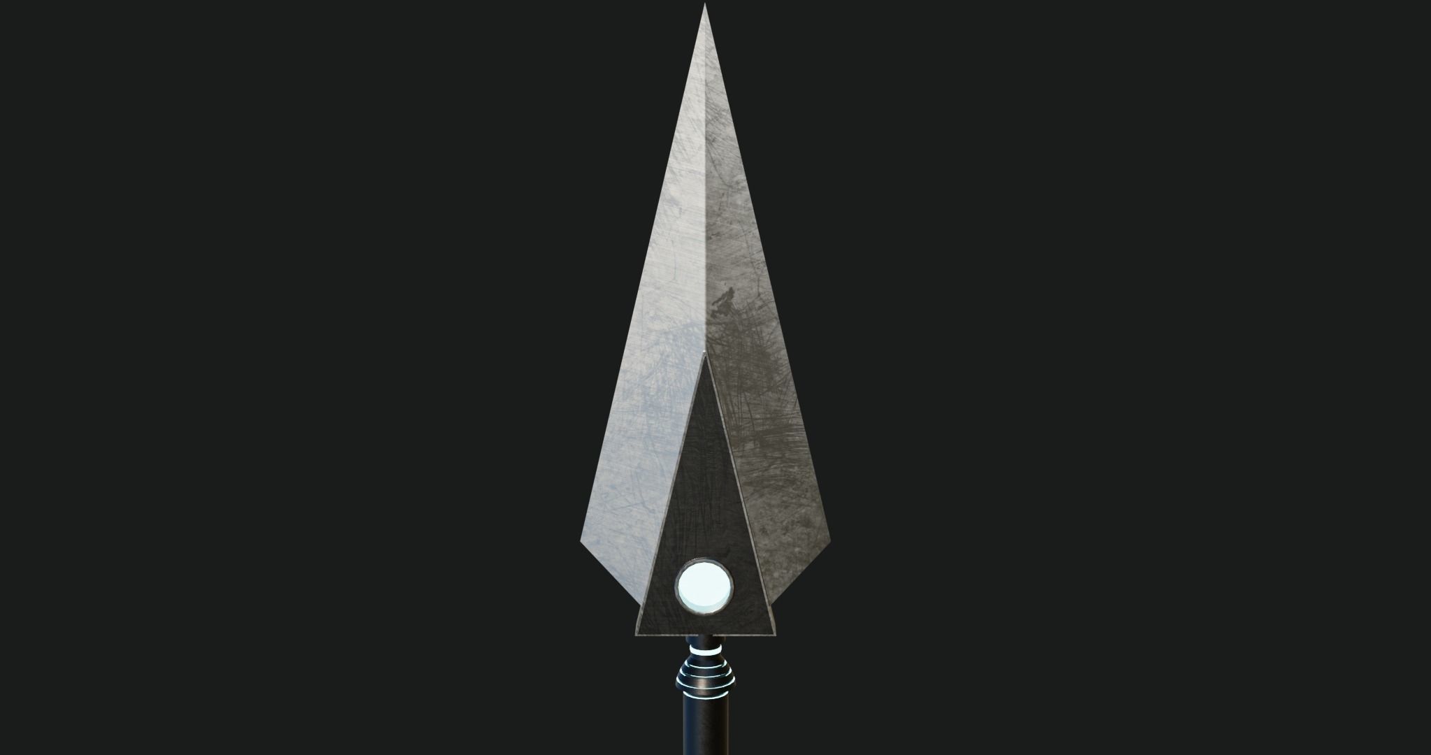 Fantasy Spear 06 Glow Game-Ready PBR Textures Included Low-poly 3D model_9
