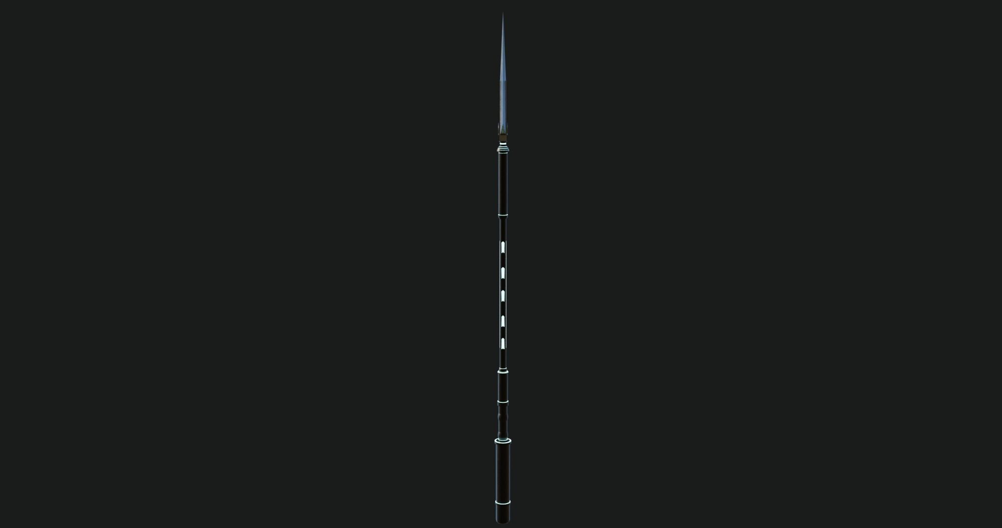 Fantasy Spear 06 Glow Game-Ready PBR Textures Included Low-poly 3D model_5