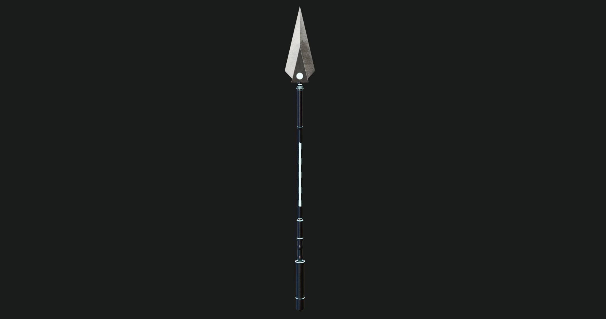 Fantasy Spear 06 Glow Game-Ready PBR Textures Included Low-poly 3D model_17