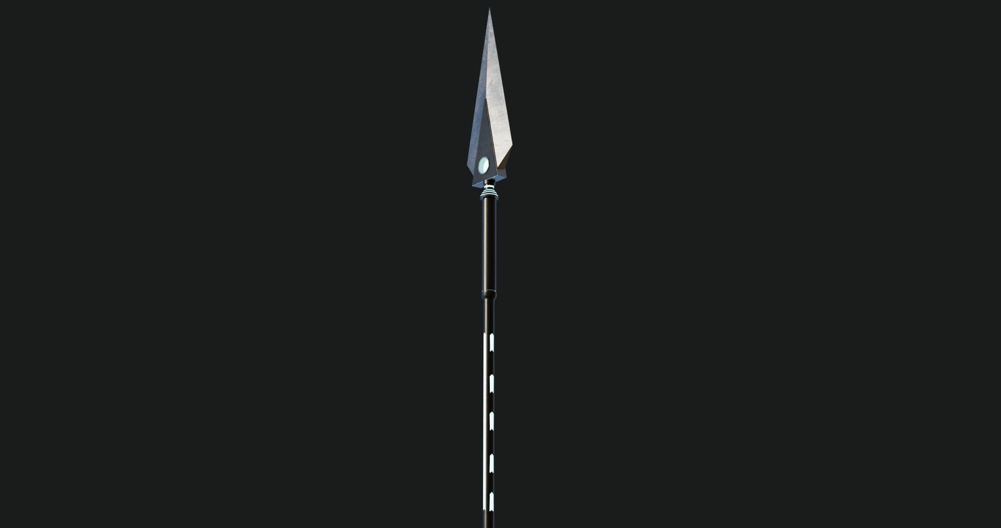 Fantasy Spear 06 Glow Game-Ready PBR Textures Included Low-poly 3D model_12