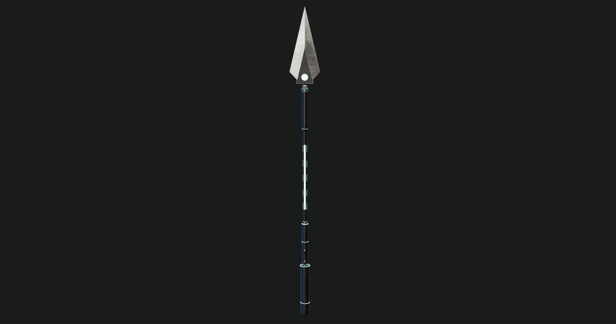 Fantasy Spear 06 Glow Game-Ready PBR Textures Included Low-poly 3D model_2