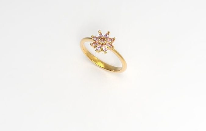 flower ring 3D model