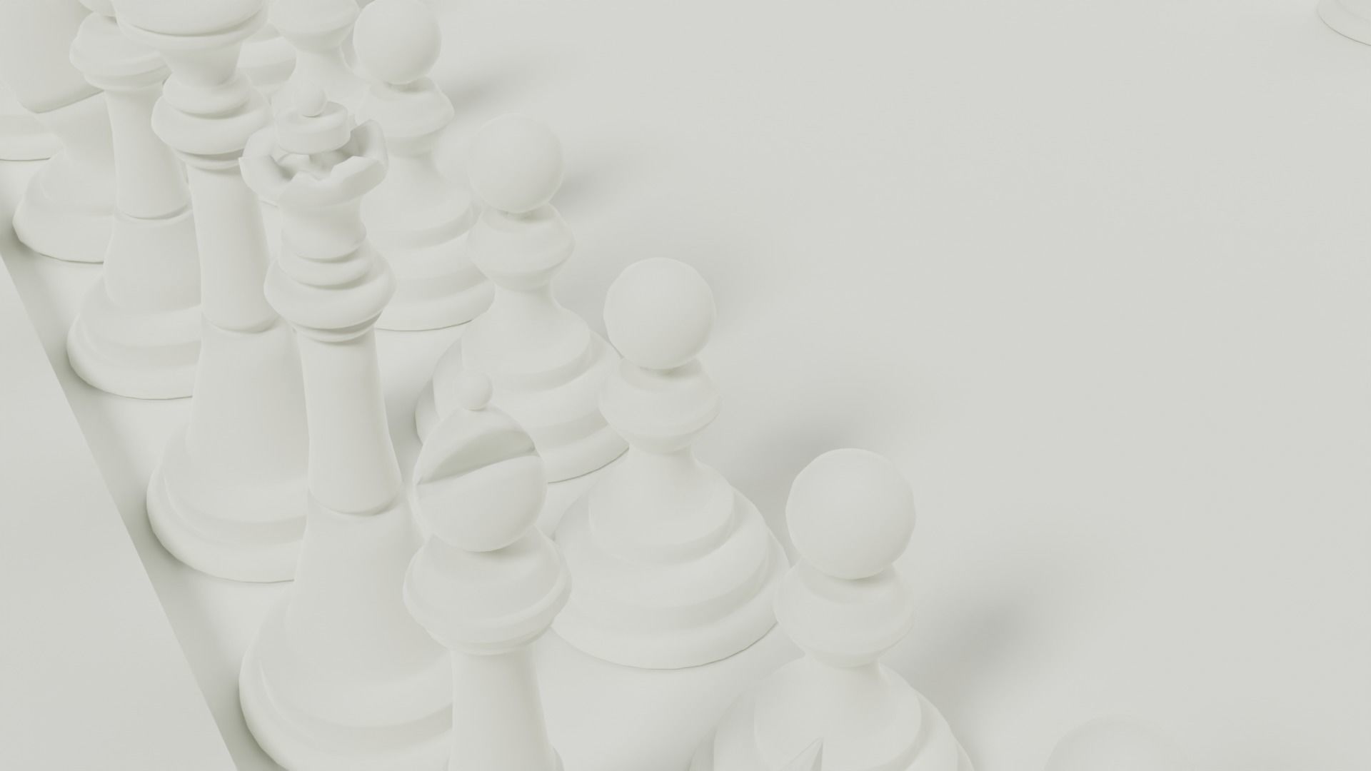 Chess board Low-poly 3D model_14