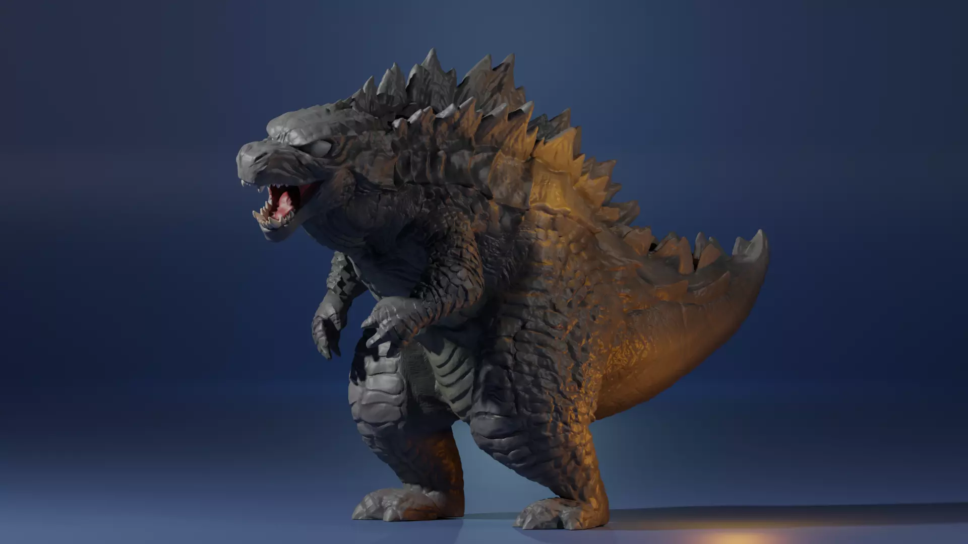 godzilla 3D print model