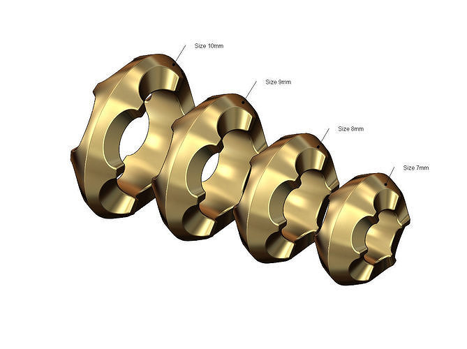 Simple crown shaped bead and charm 3D print model