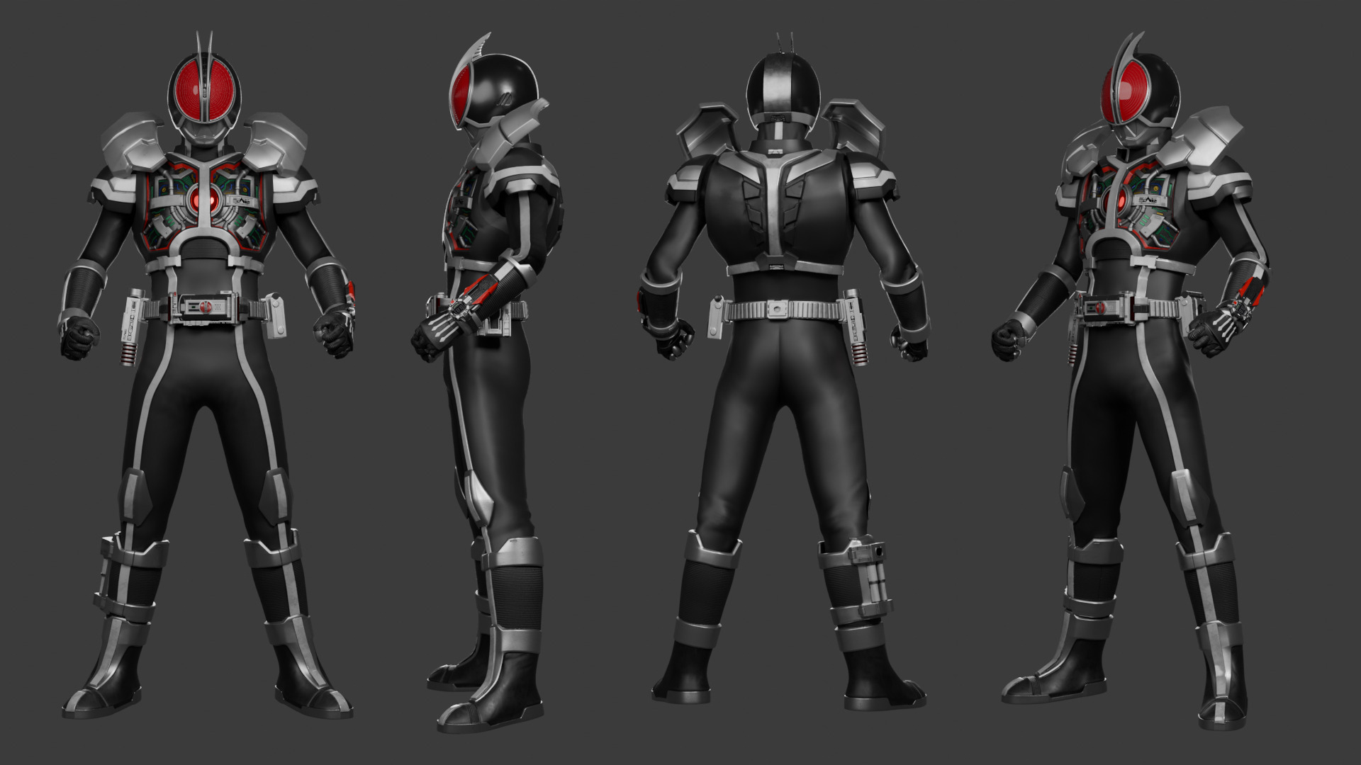 Kamen Rider FAIZ Complete Edition with Axel Form  Low-poly 3D model_6