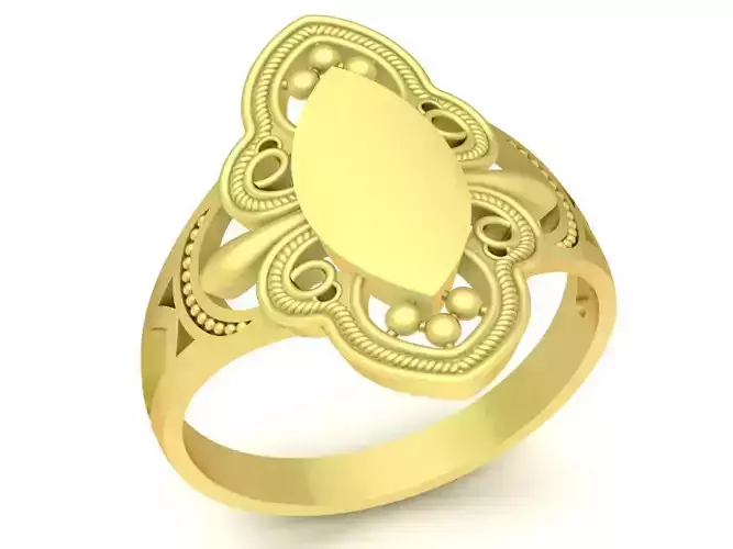 24K Gold Ring Dubai Gold Ring for Women 3481