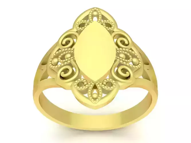 24K Gold Ring Dubai Gold Ring for Women 3482