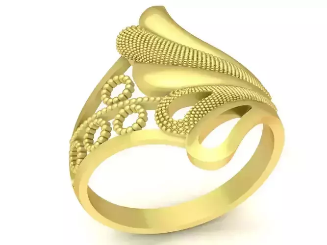 24K Gold Ring Dubai Gold Ring for Women 3484