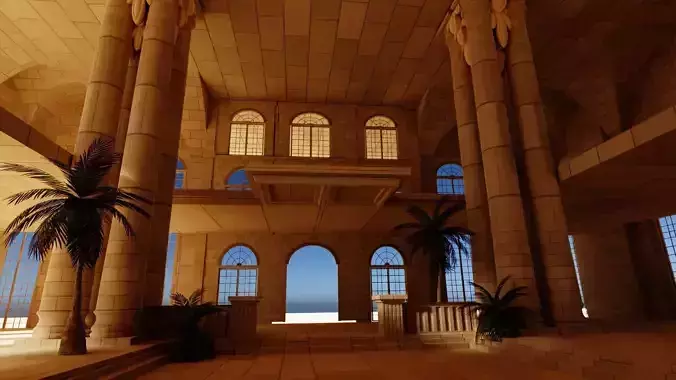 medieval palace interior 