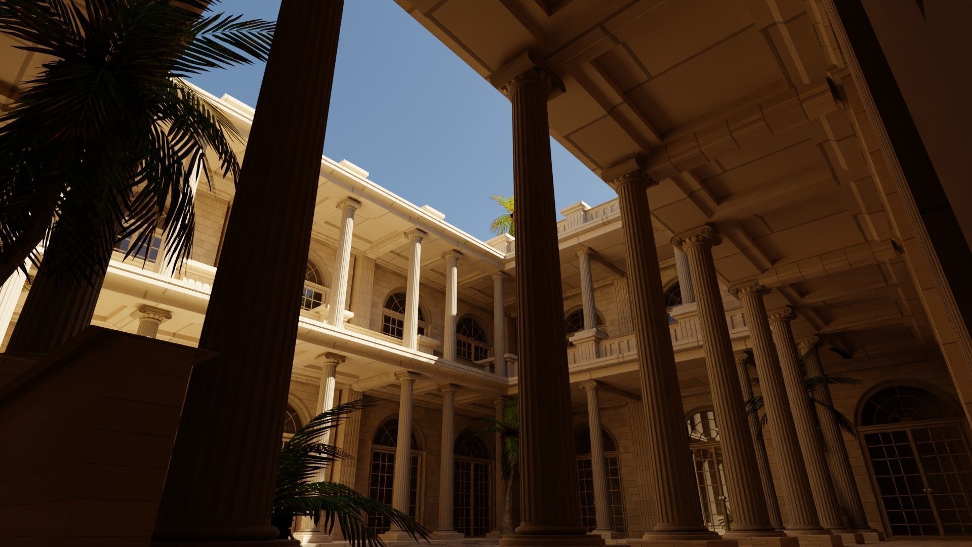 medieval roman temple  Low-poly 3D model_10