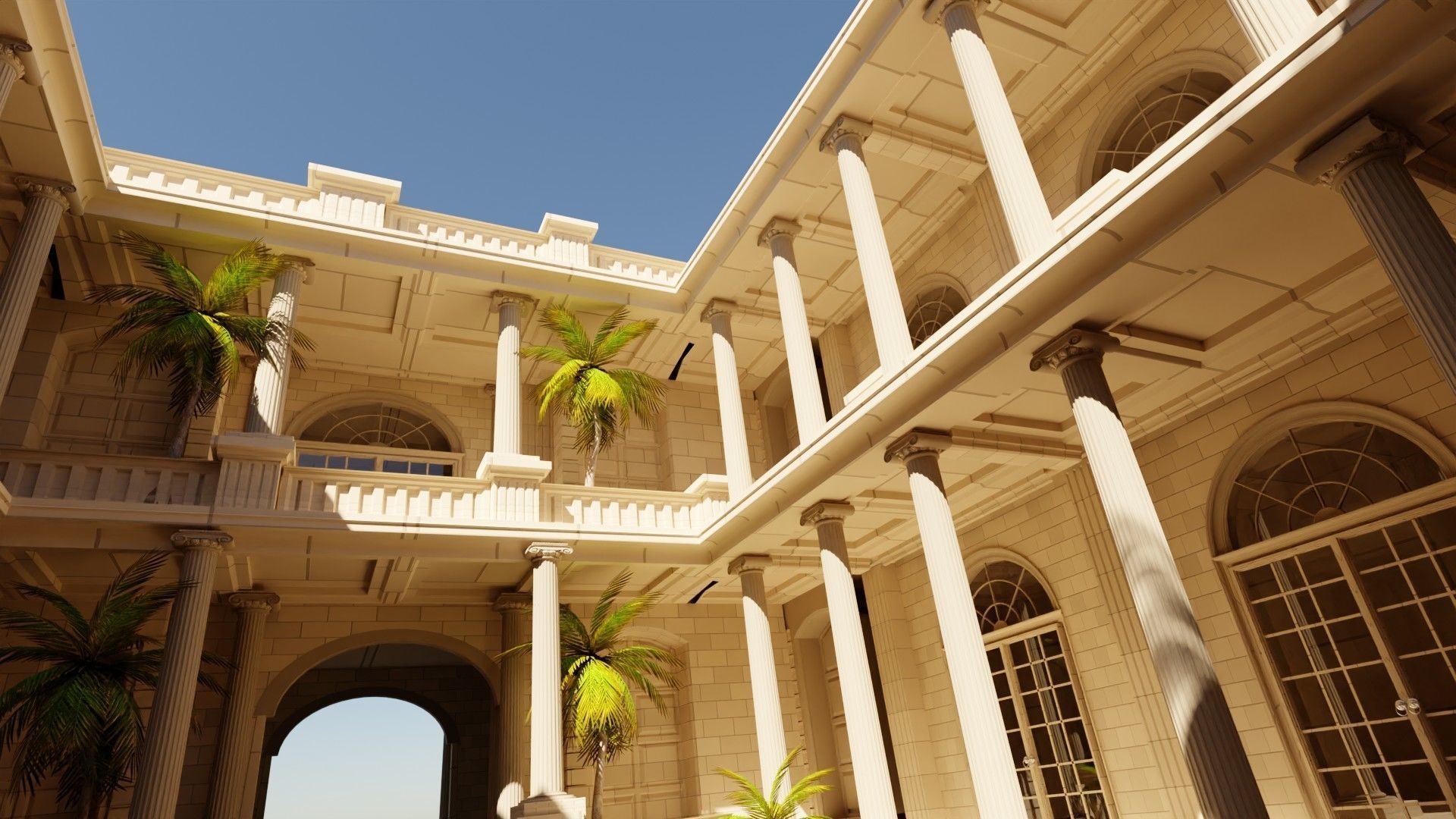 medieval roman temple  Low-poly 3D model_2