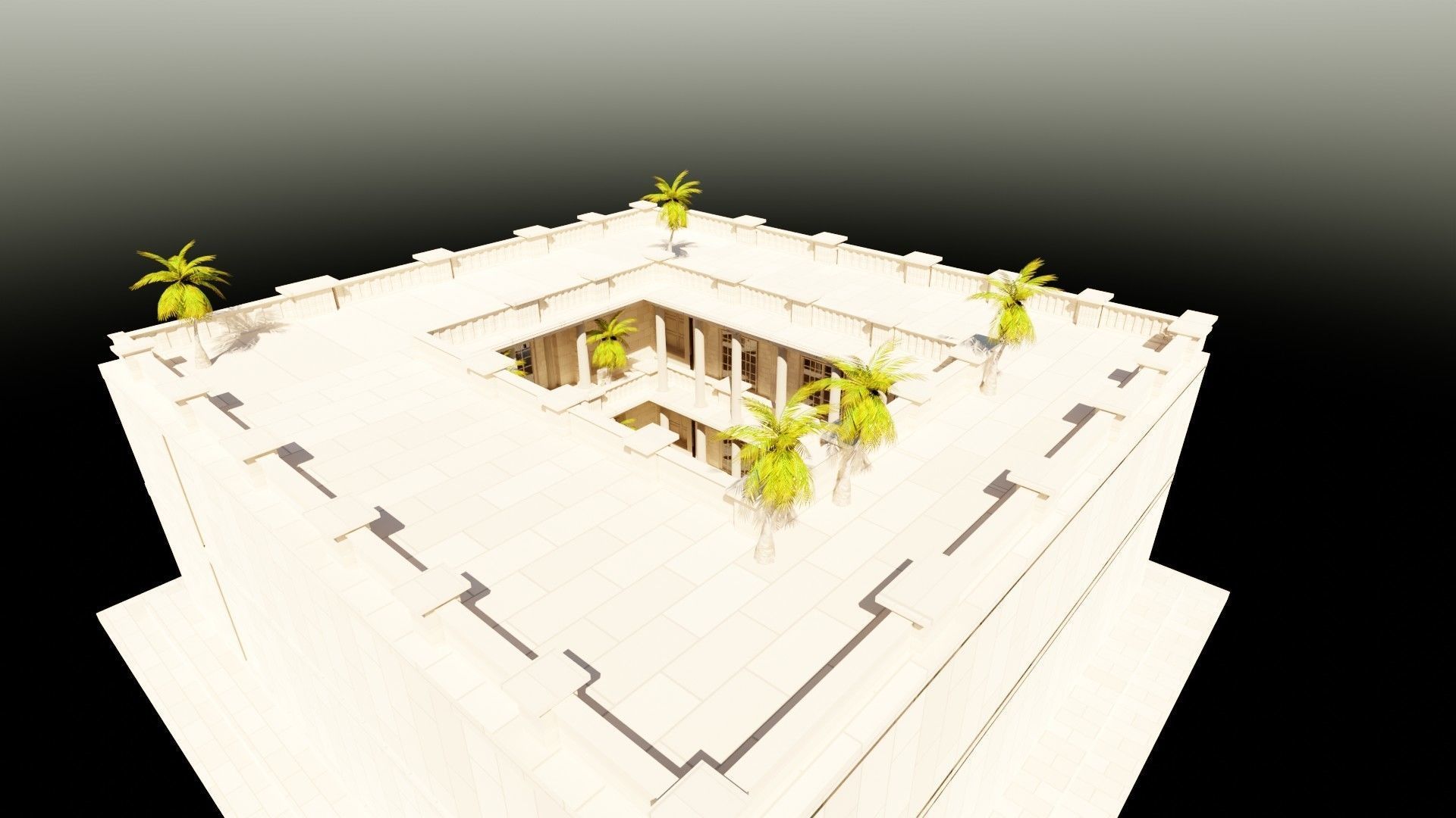 medieval roman temple  Low-poly 3D model_5