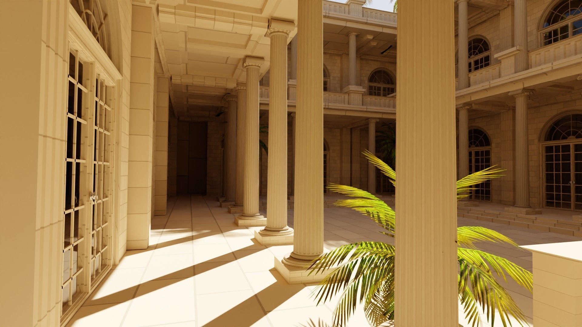 medieval roman temple  Low-poly 3D model_14