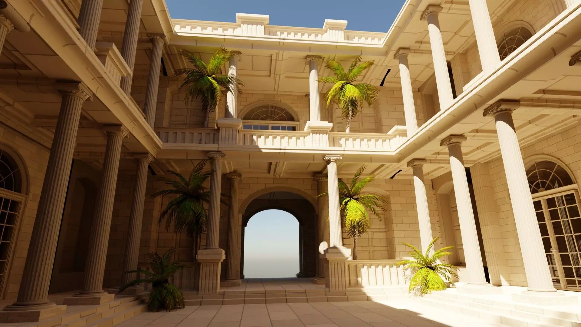 medieval roman temple  Low-poly 3D model_0