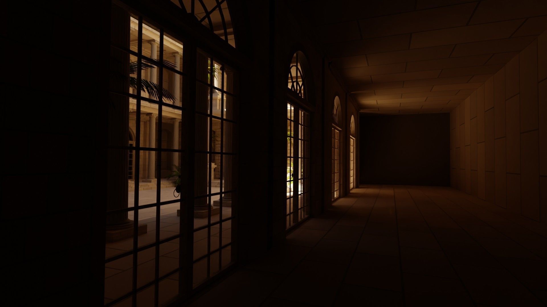 medieval roman temple  Low-poly 3D model_13