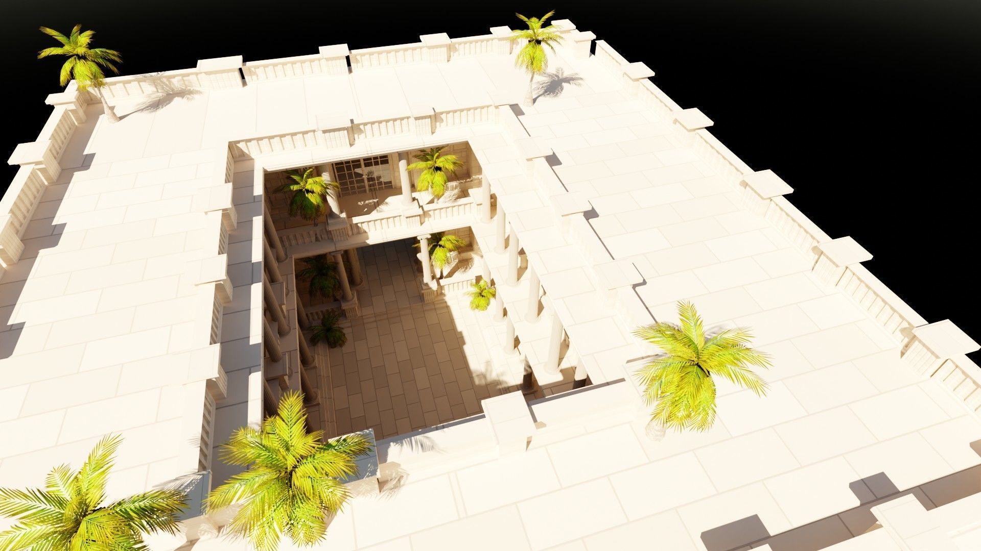 medieval roman temple  Low-poly 3D model_4