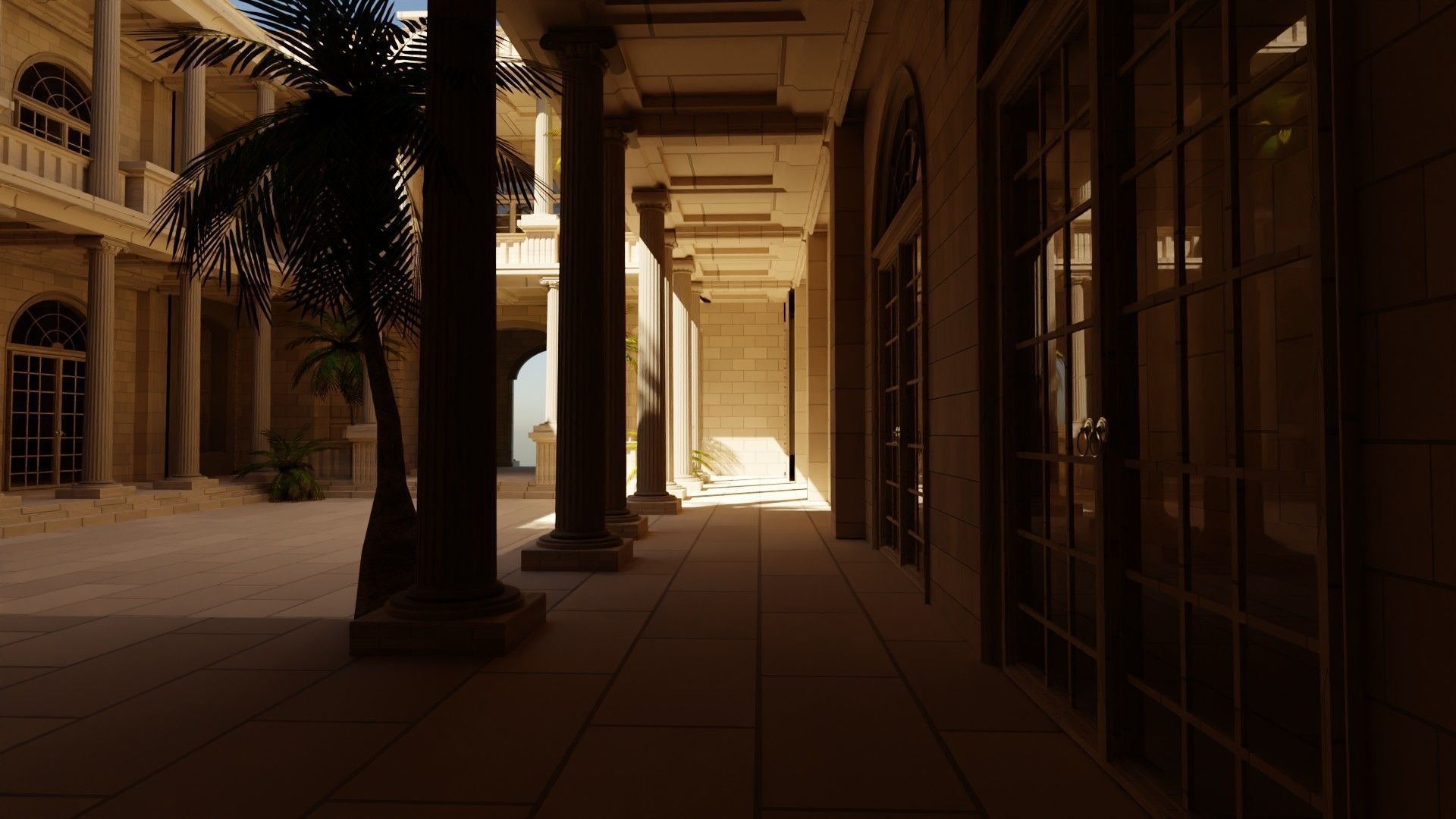 medieval roman temple  Low-poly 3D model_12