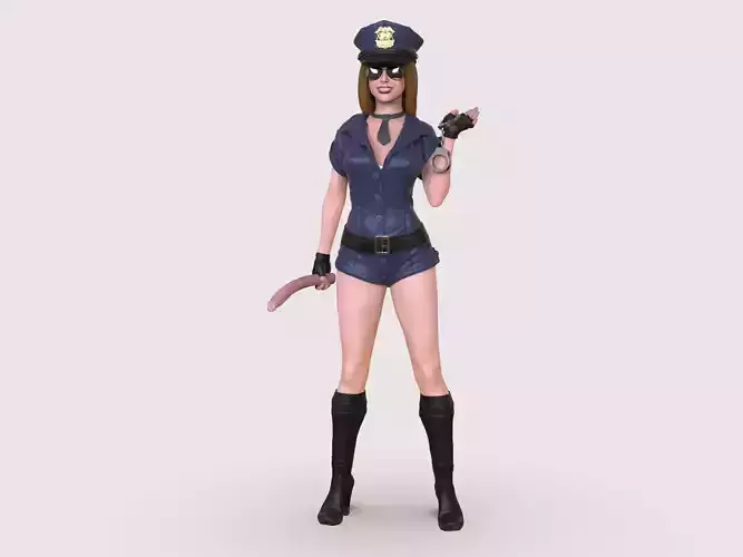 THE GIRL IS A POLICEMAN 3D print model