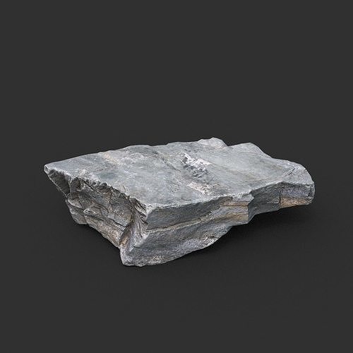 Gray Casual Rock Photogrammetry 220706 - Ultra HD 16K Textures Low-poly 3D model 2