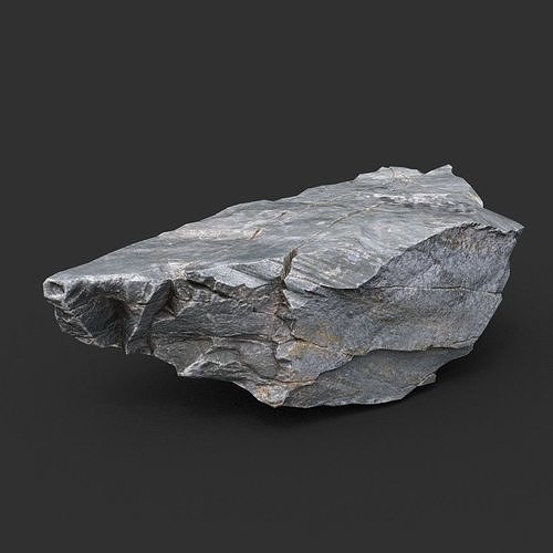 Gray Casual Rock Photogrammetry 220706 - Ultra HD 16K Textures Low-poly 3D model 6