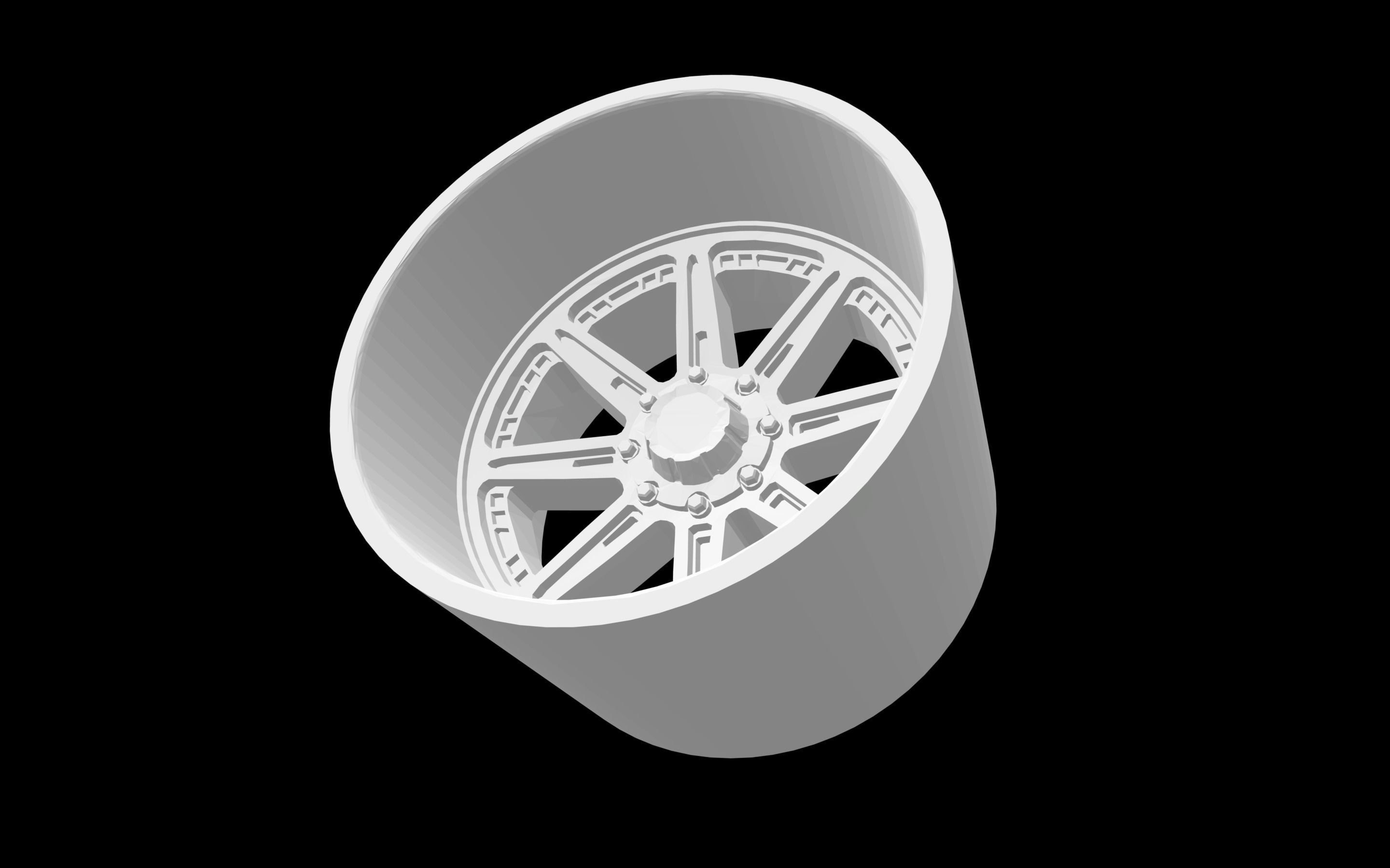 KG1 KC007 scalable and printable rims 3D print model_3