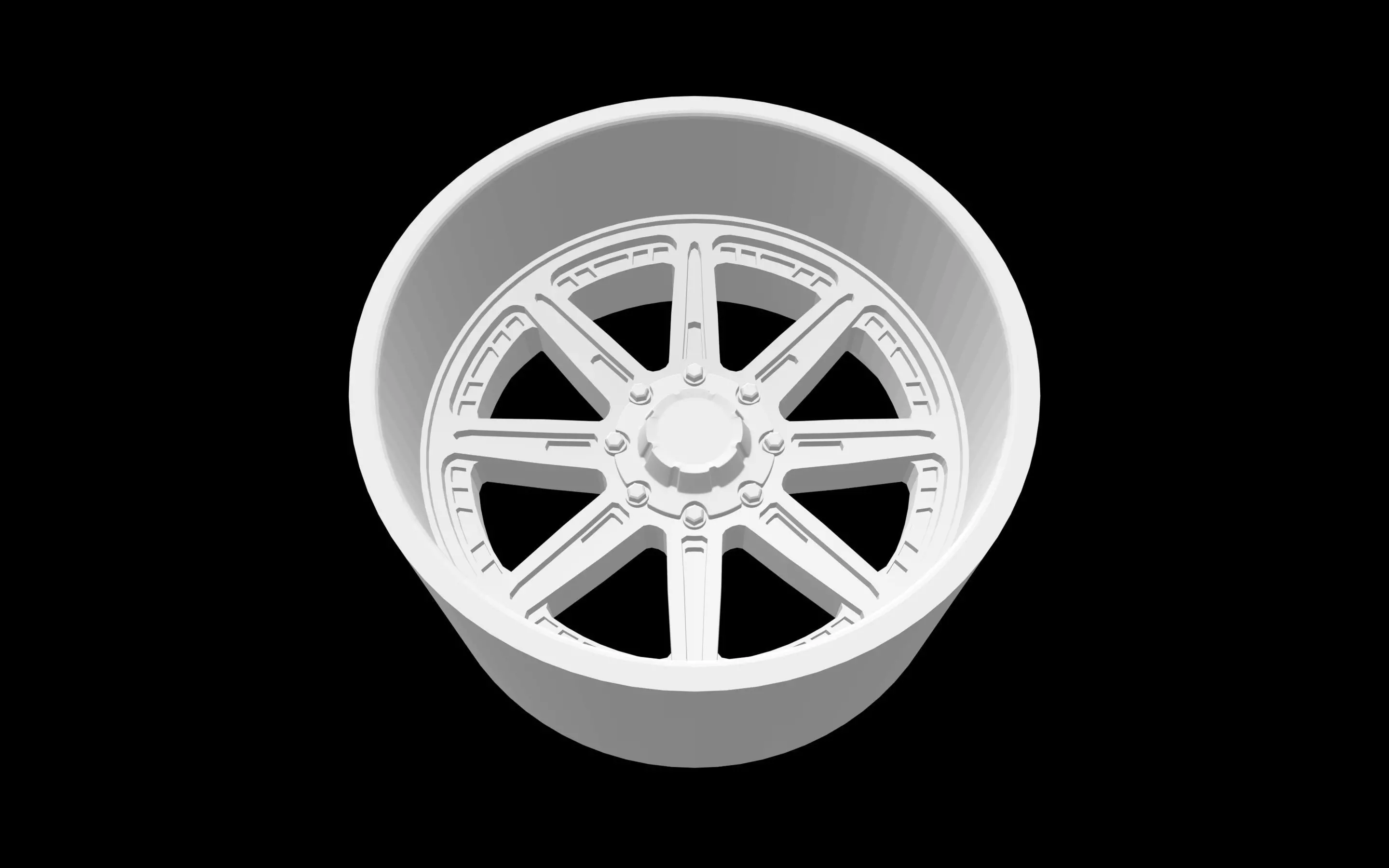 KG1 KC007 scalable and printable rims 3D print model_0
