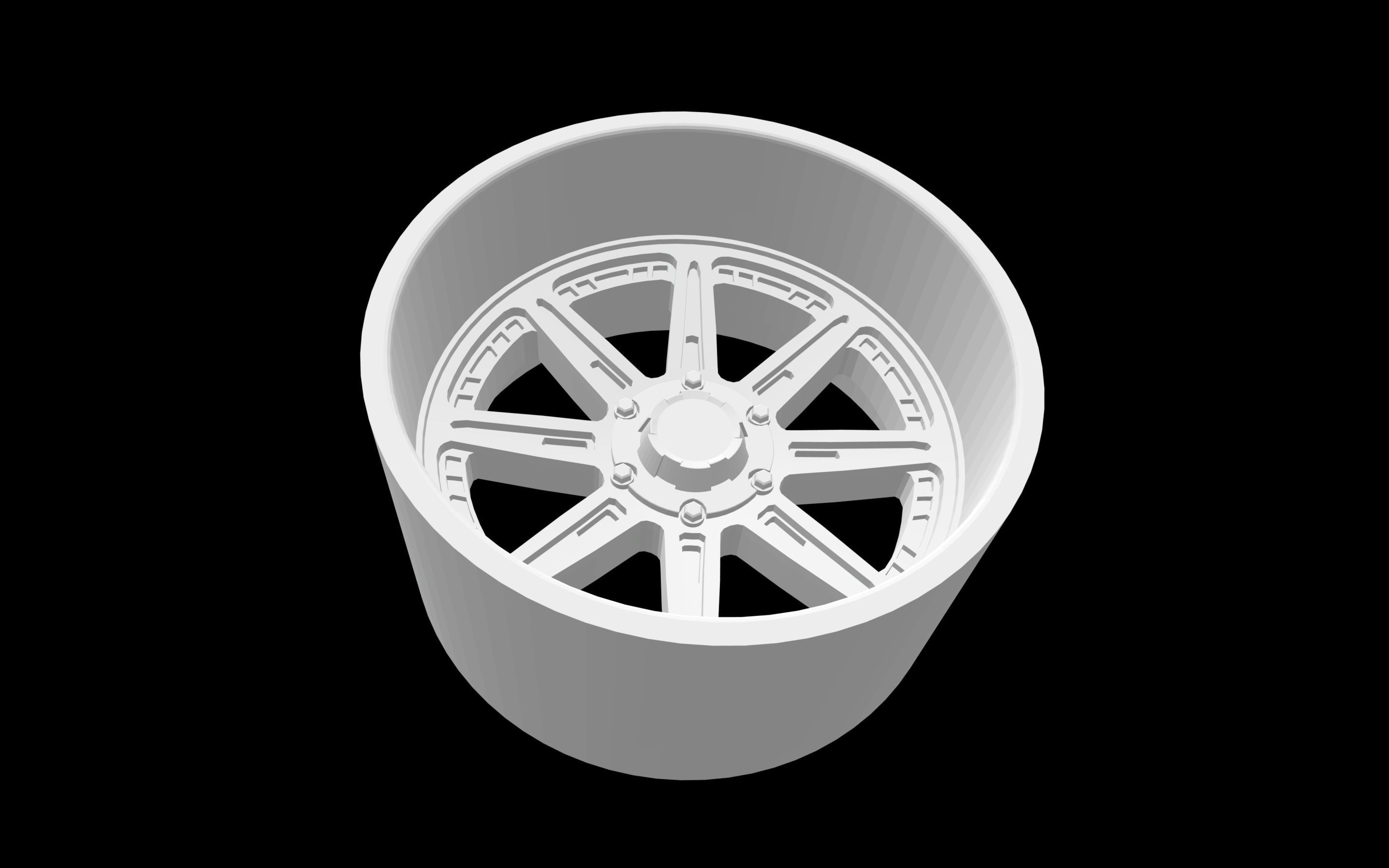 KG1 KC007 scalable and printable rims 3D print model_1