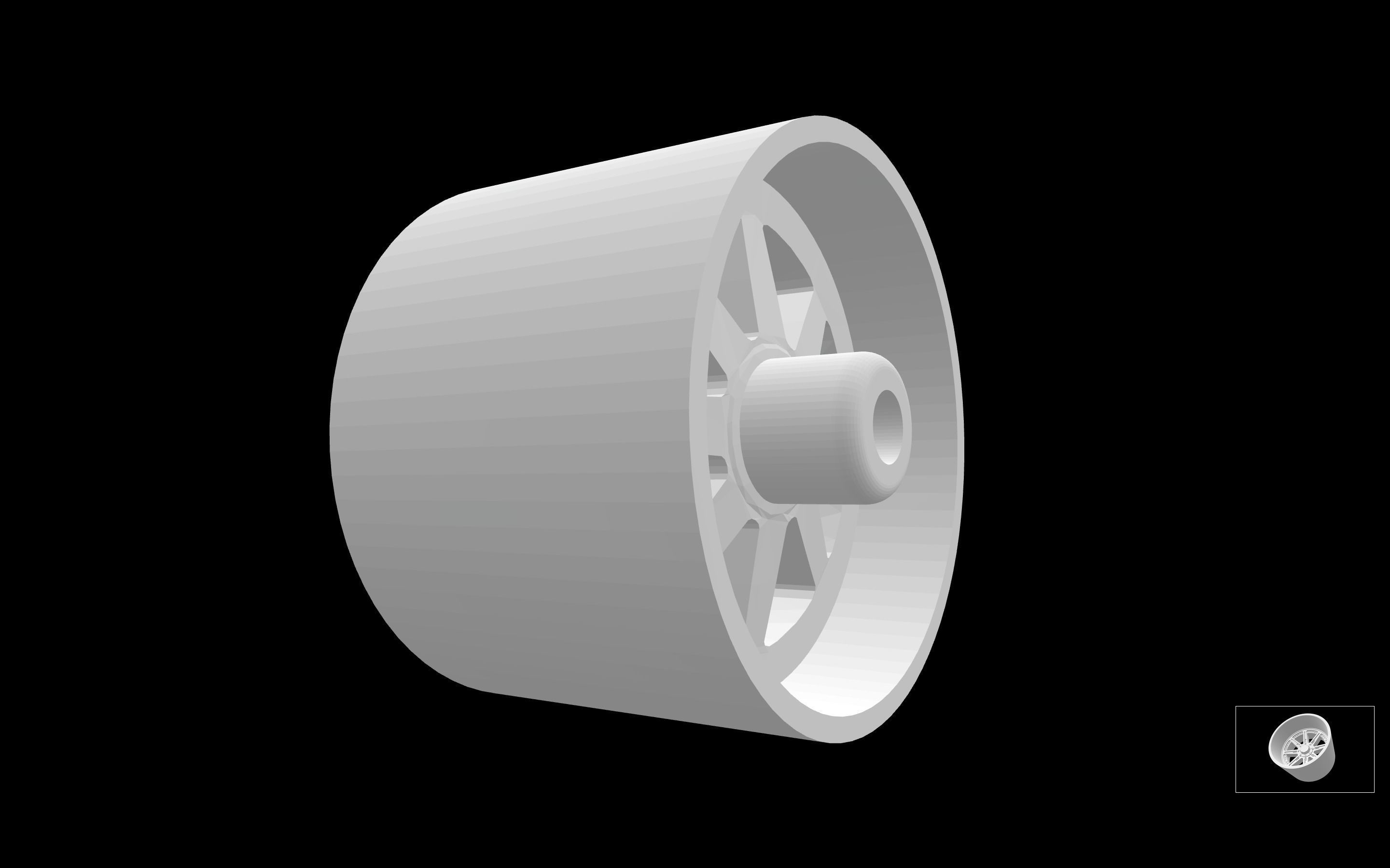 KG1 KC007 scalable and printable rims 3D print model_4