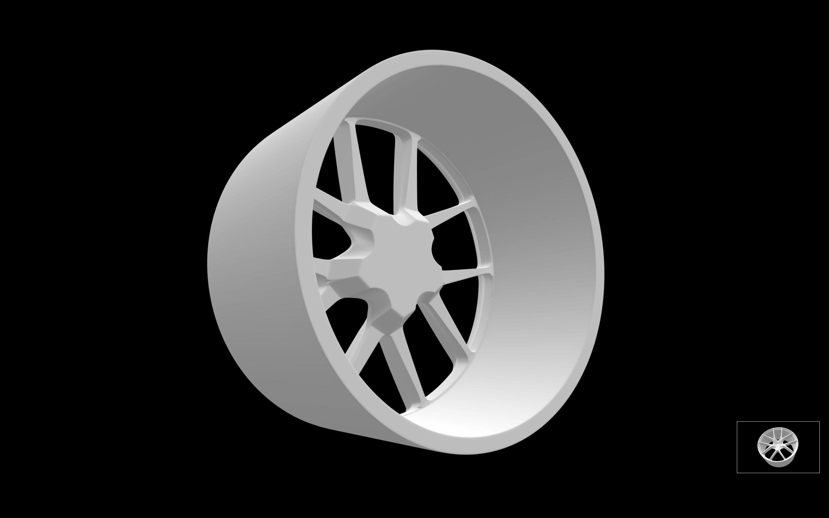 HRE P101 scalable and printable rims 3D print model_1