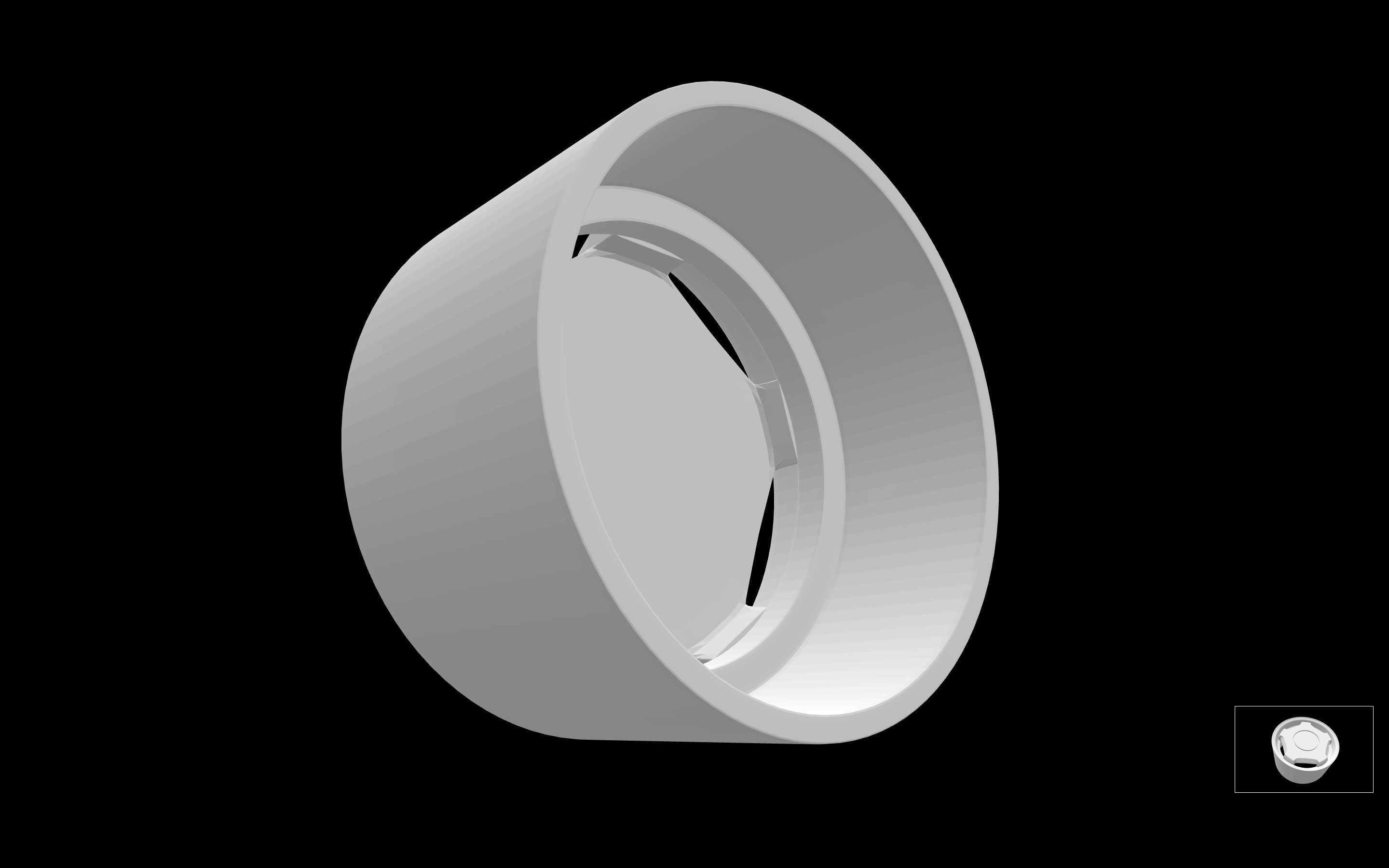 Irmscher scalable and printable rims 3D print model_1