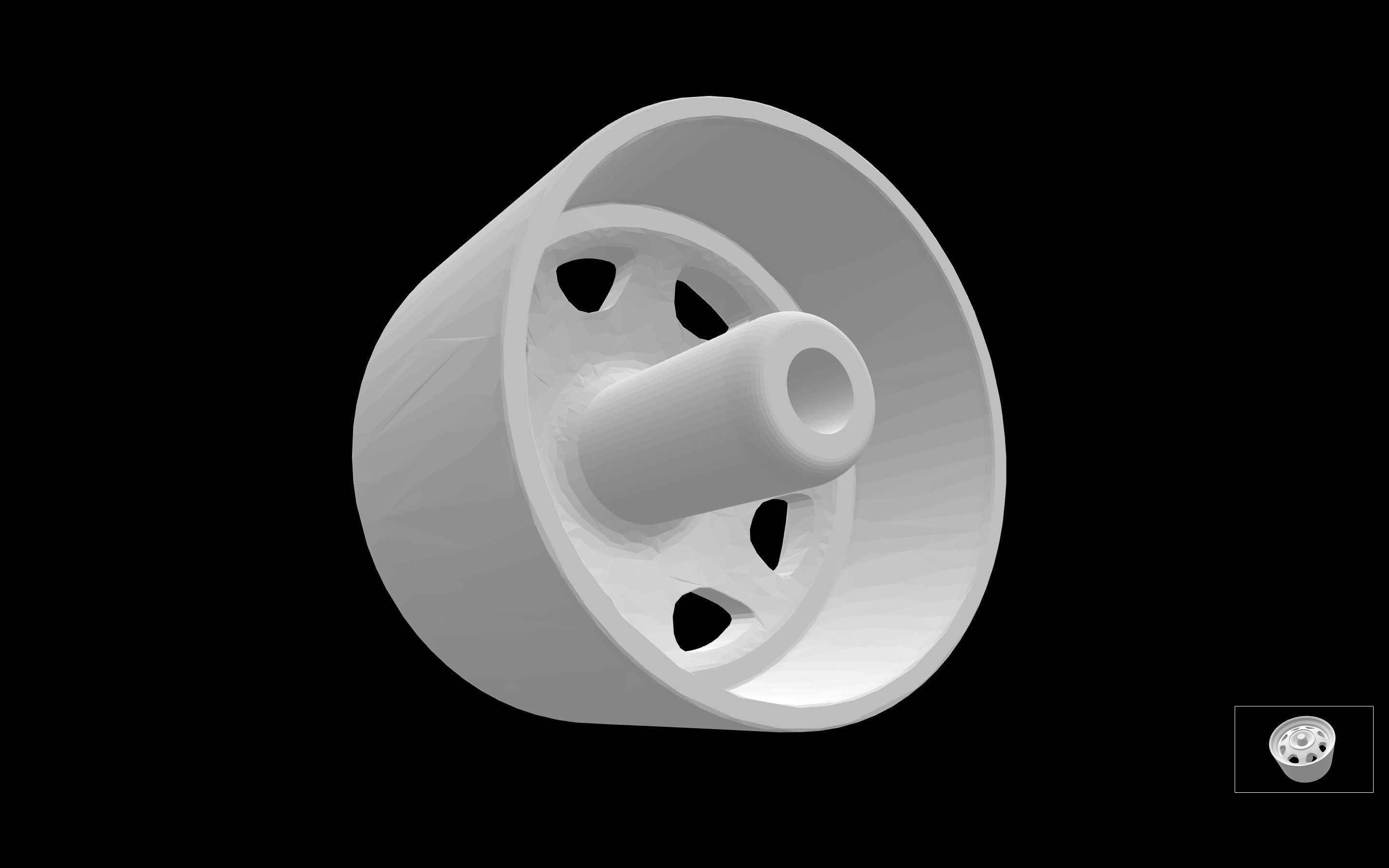 Standard Steel scalable and printable rims 3D print model_4