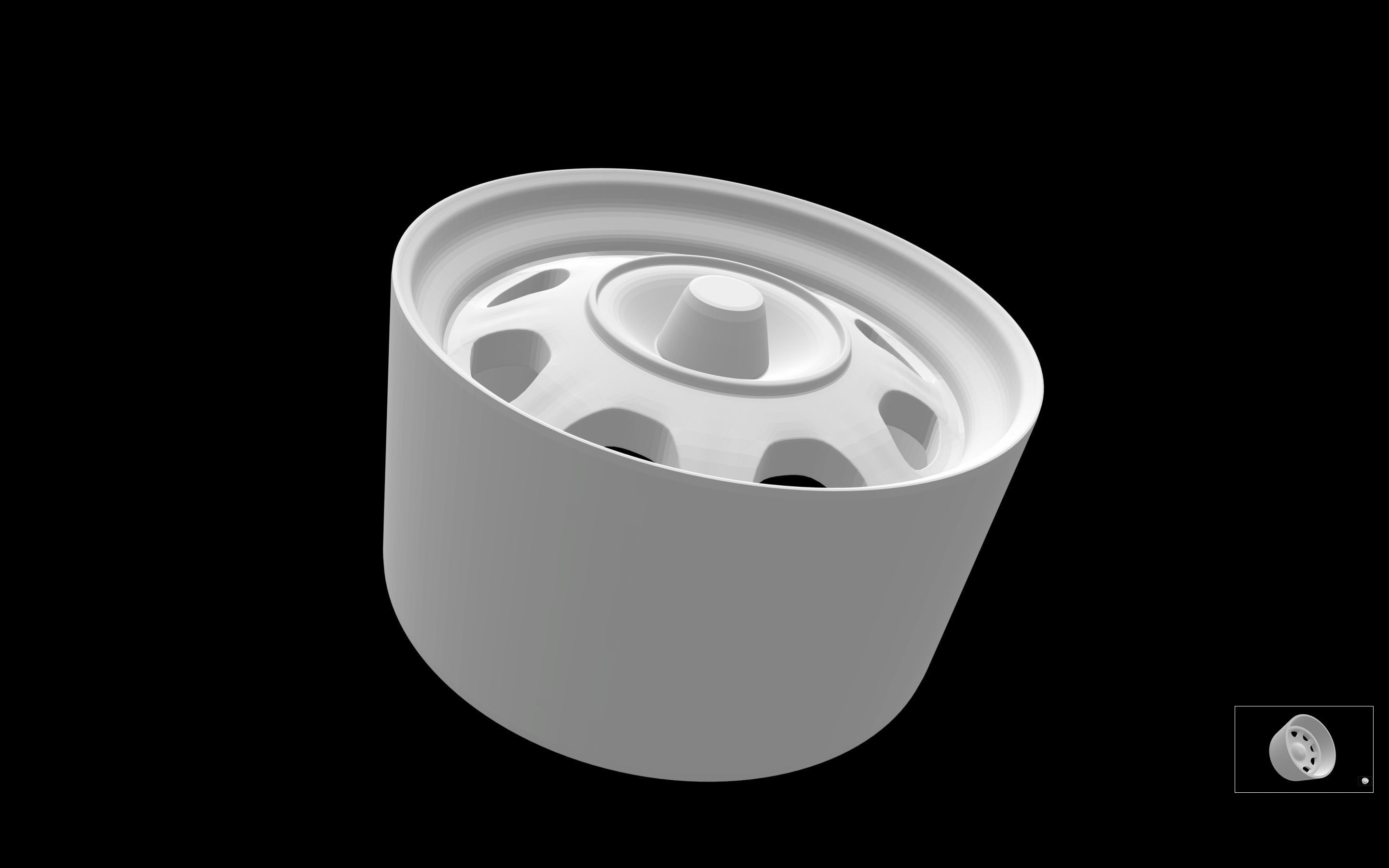 Standard Steel scalable and printable rims 3D print model_2