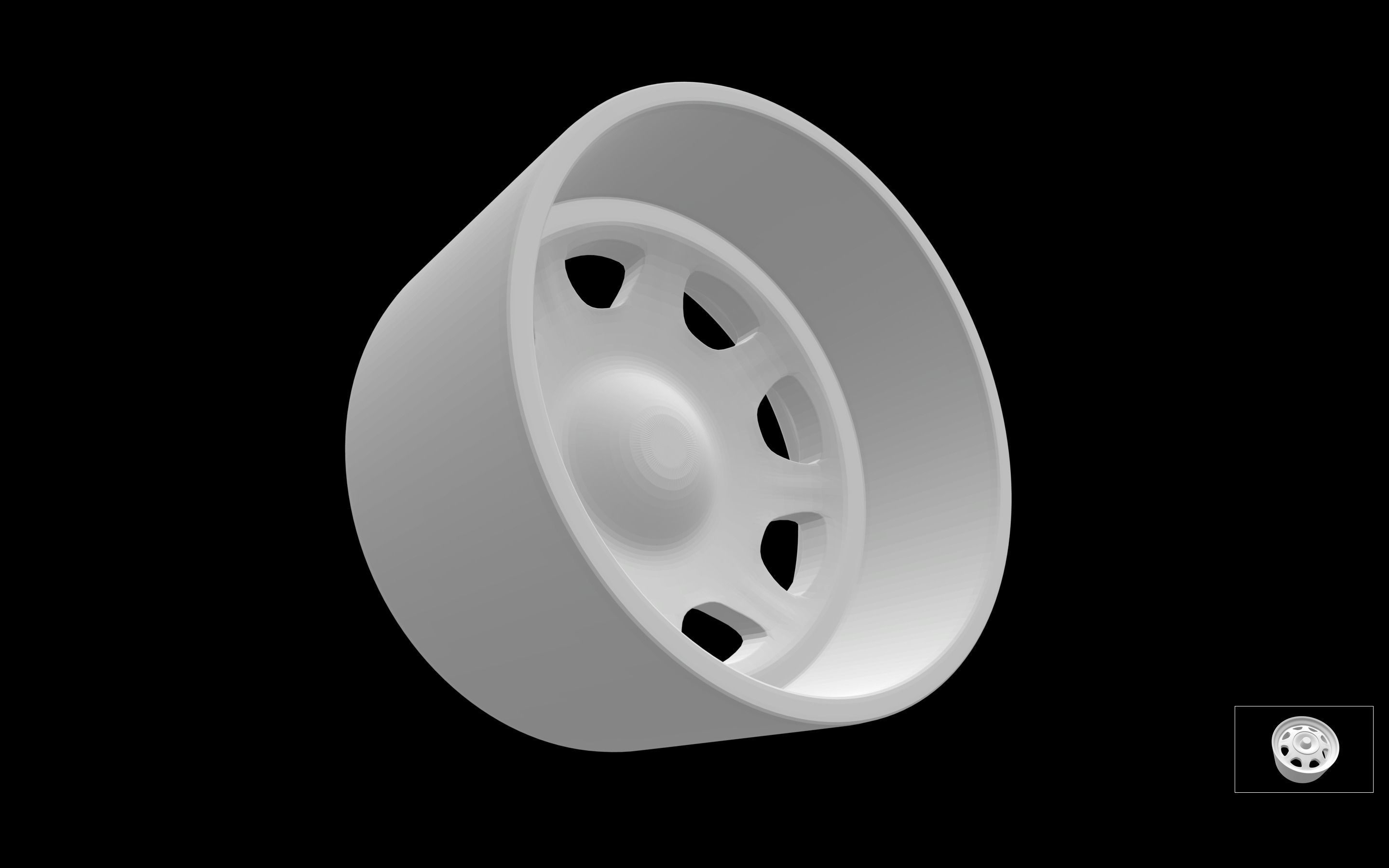Standard Steel scalable and printable rims 3D print model_1