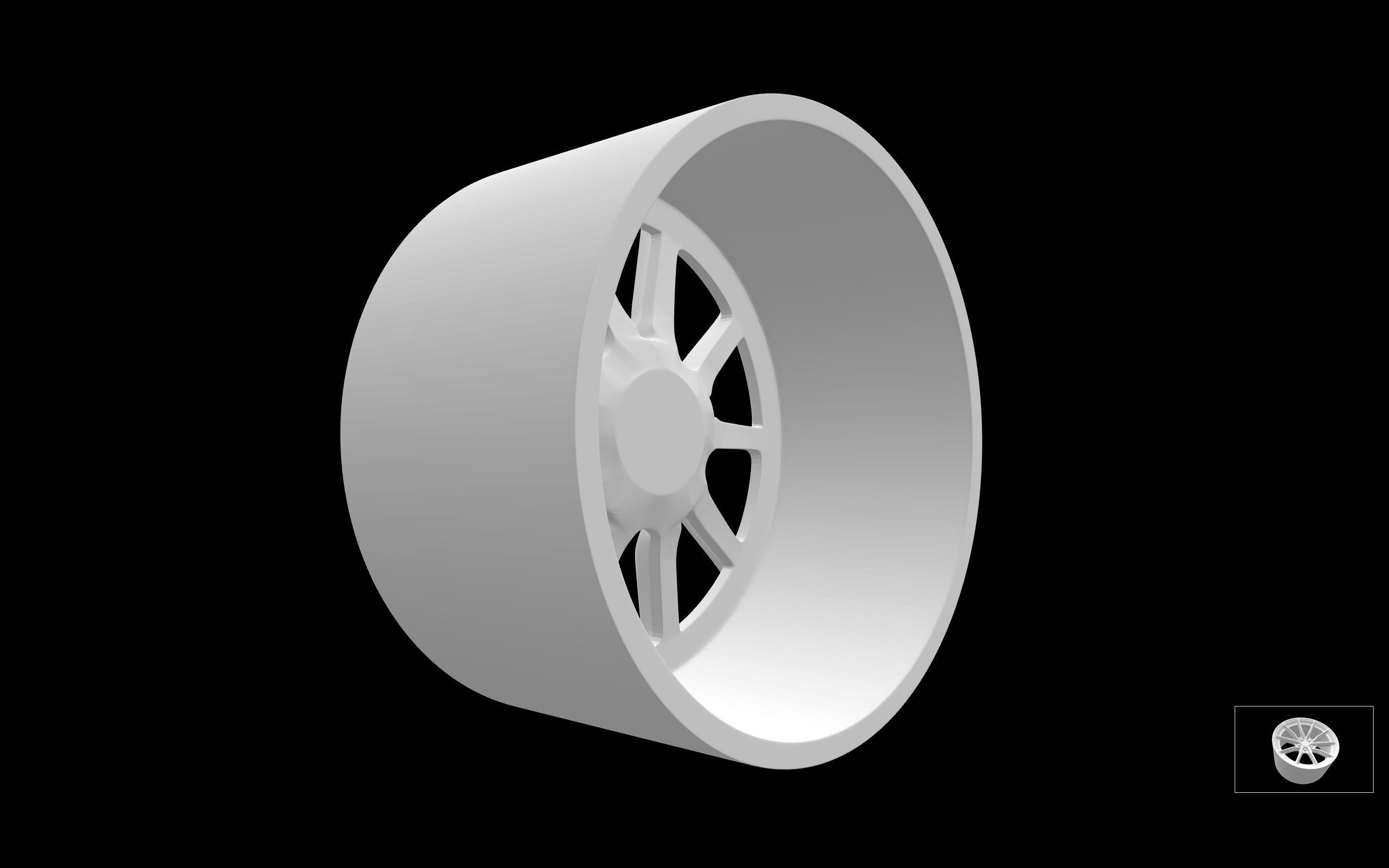 HRE P104SC scalable and printable rims 3D print model_1