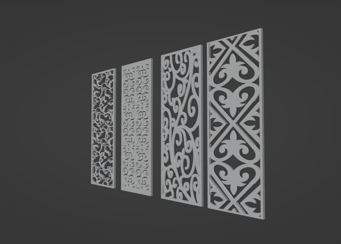 Pattern panels 3D model_2
