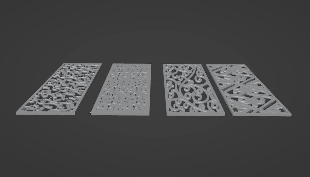 Pattern panels 3D model_3