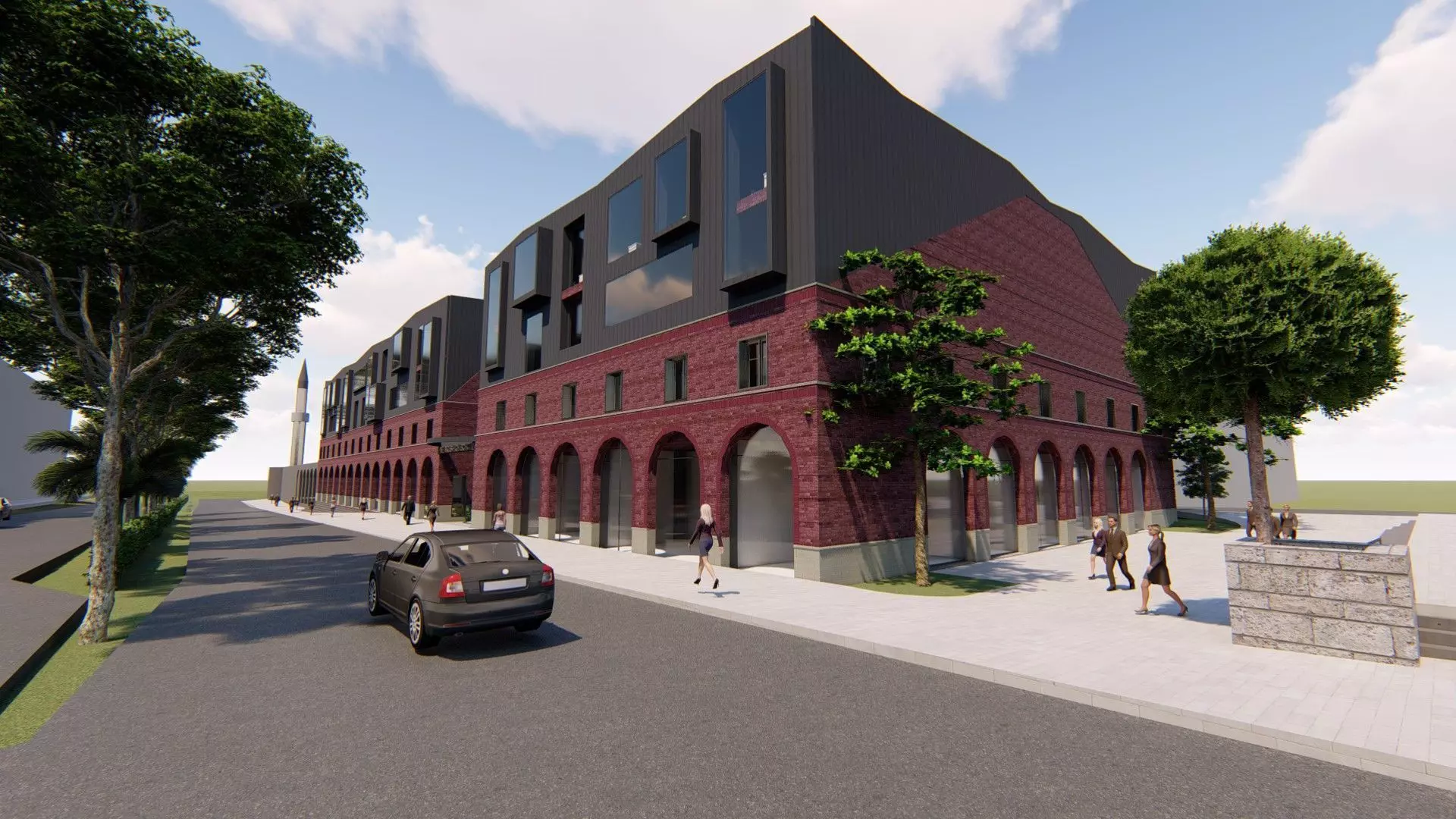 Fine Arts High School - Full Project 3D model_0