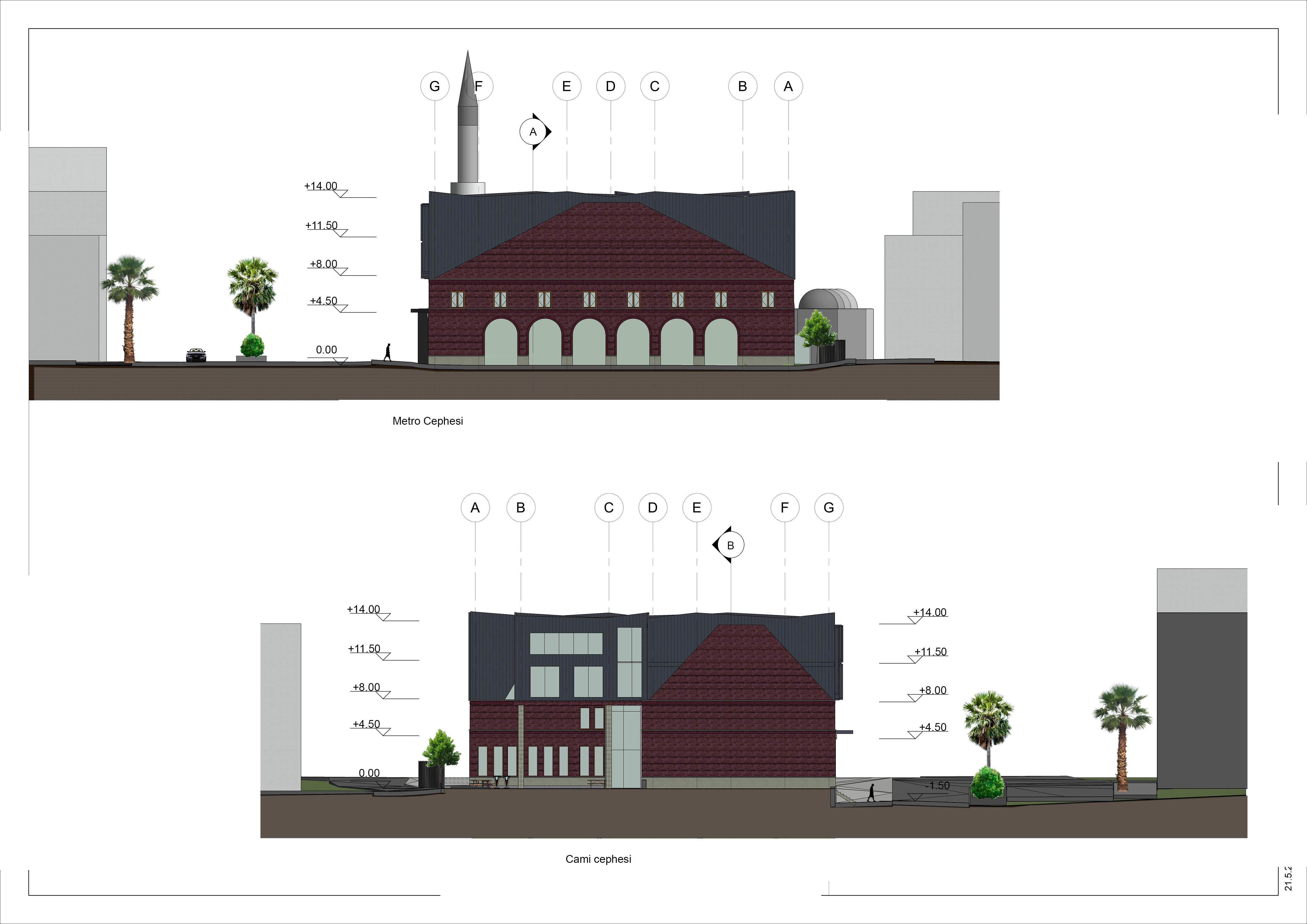 Fine Arts High School - Full Project 3D model_13