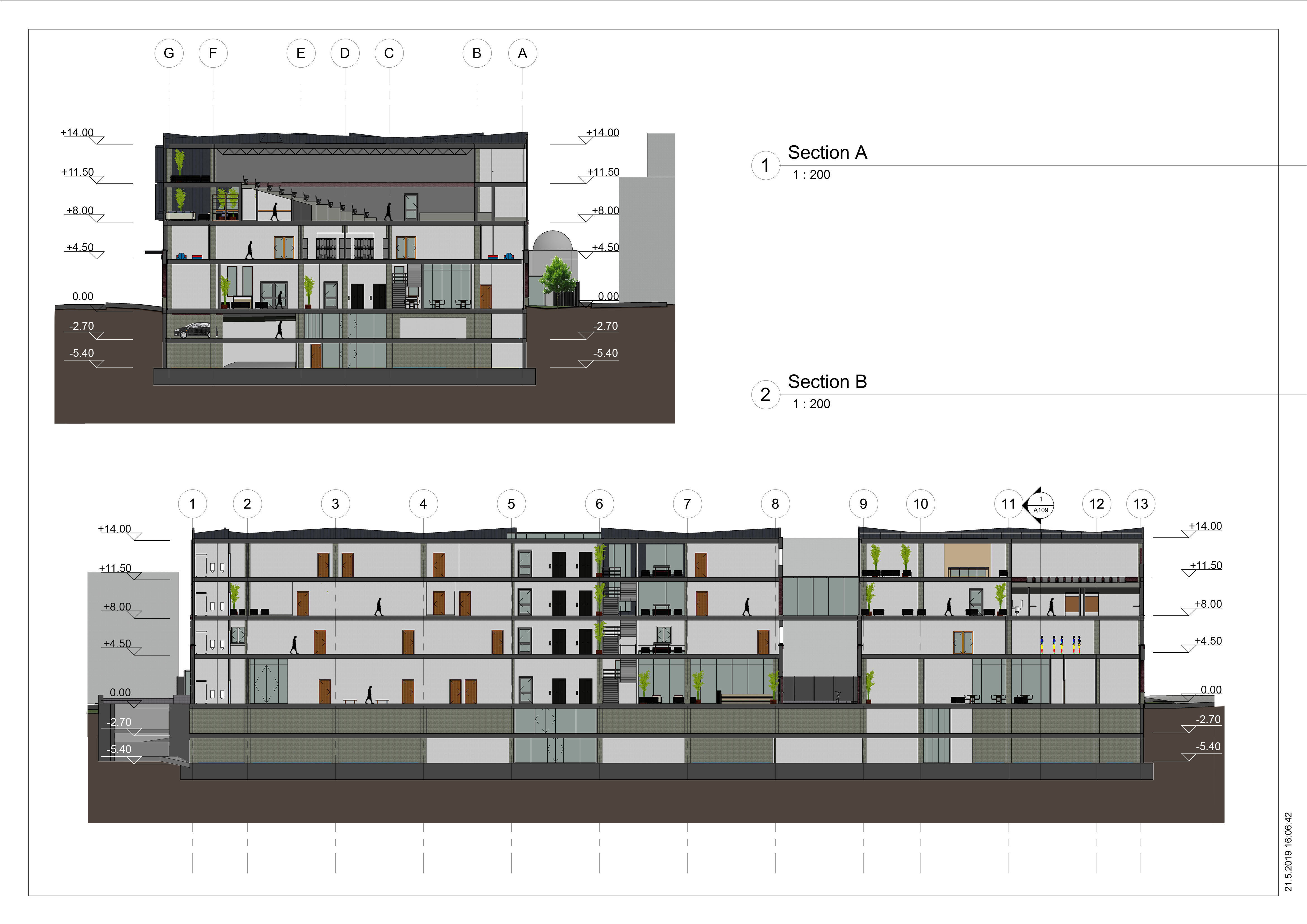 Fine Arts High School - Full Project 3D model_12
