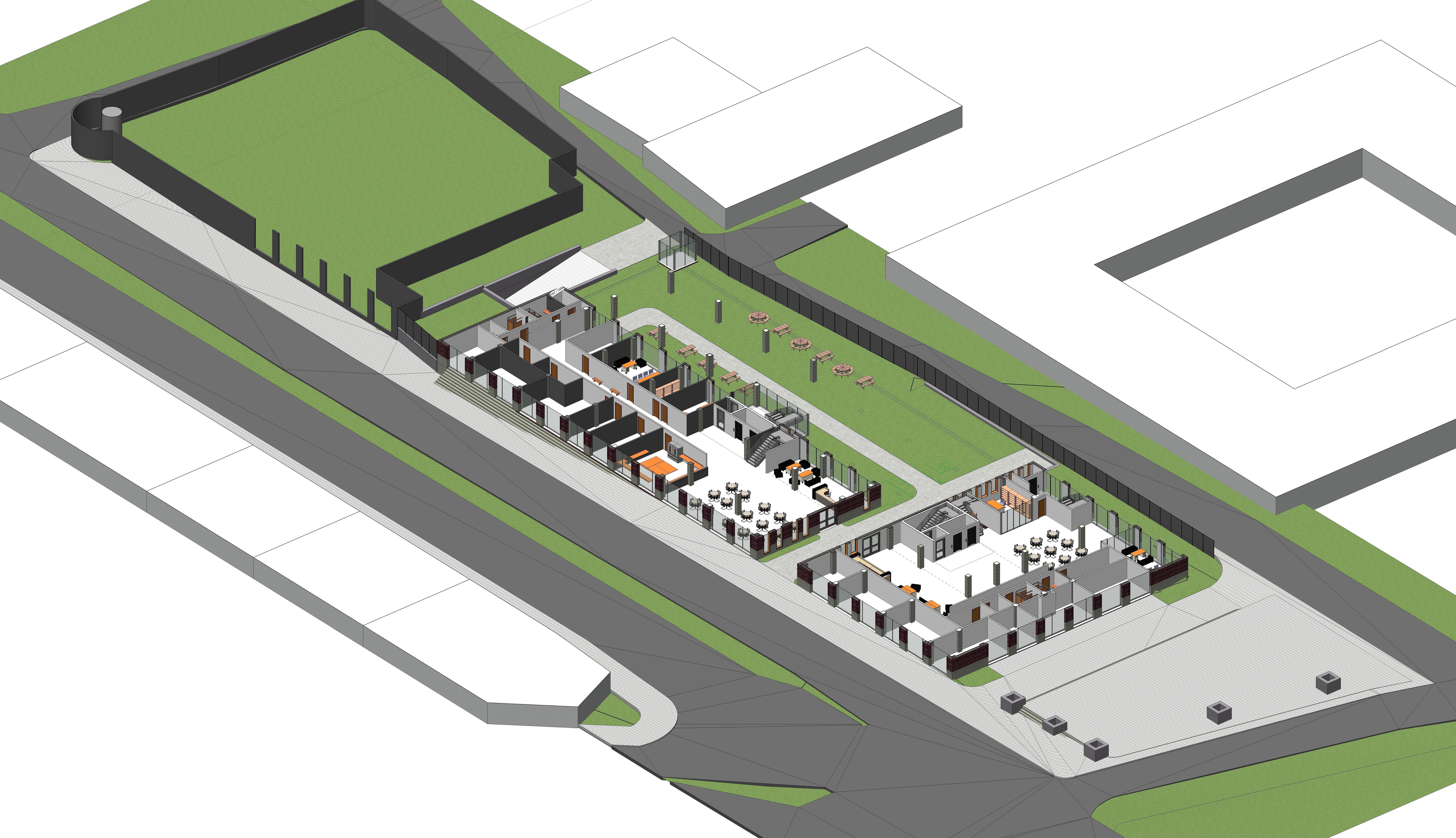 Fine Arts High School - Full Project 3D model_15