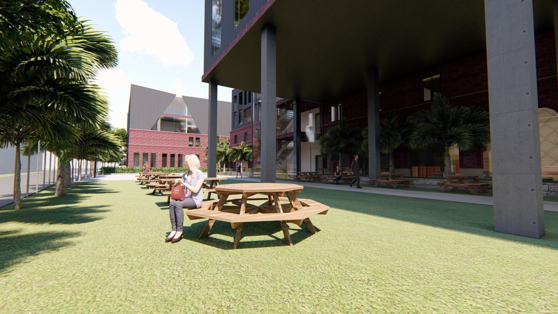 Fine Arts High School - Full Project 3D model_5